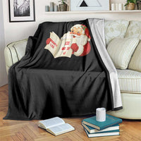 Funny 67 Christmas Santa Throw Blanket Naughty List Kids Who Say Six Seven Meme - Wonder Print Shop