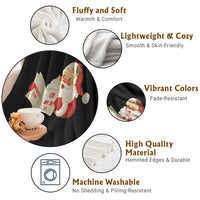 Funny 67 Christmas Santa Throw Blanket Naughty List Kids Who Say Six Seven Meme - Wonder Print Shop