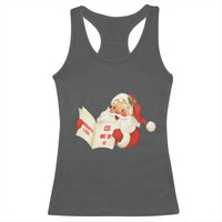Funny 67 Christmas Santa Racerback Tank Top Naughty List Kids Who Say Six Seven Meme - Wonder Print Shop