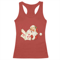 Funny 67 Christmas Santa Racerback Tank Top Naughty List Kids Who Say Six Seven Meme - Wonder Print Shop