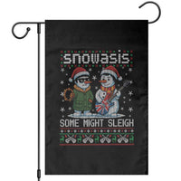 Snowasis Some Might Sleigh Garden Flag Funny Christmas Snowmen Rock Band Parody - Wonder Print Shop
