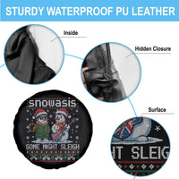 Snowasis Some Might Sleigh Spare Tire Cover Funny Christmas Snowmen Rock Band Parody - Wonder Print Shop