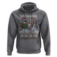 Snowasis Some Might Sleigh Hoodie Funny Christmas Snowmen Rock Band Parody - Wonder Print Shop