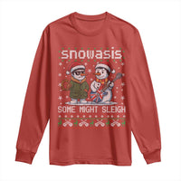 Snowasis Some Might Sleigh Long Sleeve Shirt Funny Christmas Snowmen Rock Band Parody - Wonder Print Shop