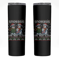 Snowasis Some Might Sleigh Skinny Tumbler Funny Christmas Snowmen Rock Band Parody - Wonder Print Shop