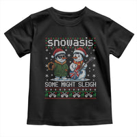Snowasis Some Might Sleigh Toddler T Shirt Funny Christmas Snowmen Rock Band Parody - Wonder Print Shop