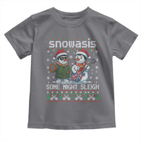 Snowasis Some Might Sleigh Toddler T Shirt Funny Christmas Snowmen Rock Band Parody - Wonder Print Shop