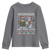 Snowasis Some Might Sleigh Youth Sweatshirt Funny Christmas Snowmen Rock Band Parody - Wonder Print Shop