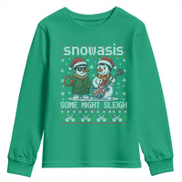 Snowasis Some Might Sleigh Youth Sweatshirt Funny Christmas Snowmen Rock Band Parody - Wonder Print Shop