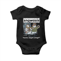 Snowasis Some Might Sleigh Baby Onesie Funny Christmas Snowmen Rock Band - Wonder Print Shop