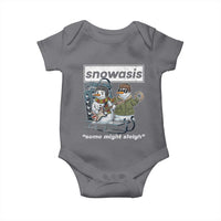 Snowasis Some Might Sleigh Baby Onesie Funny Christmas Snowmen Rock Band - Wonder Print Shop