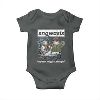 Snowasis Some Might Sleigh Baby Onesie Funny Christmas Snowmen Rock Band - Wonder Print Shop
