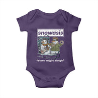 Snowasis Some Might Sleigh Baby Onesie Funny Christmas Snowmen Rock Band - Wonder Print Shop