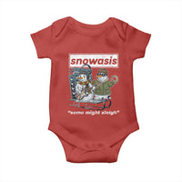Snowasis Some Might Sleigh Baby Onesie Funny Christmas Snowmen Rock Band - Wonder Print Shop