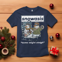 Snowasis Some Might Sleigh T Shirt Funny Christmas Snowmen Rock Band - Wonder Print Shop
