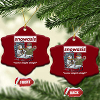 Snowasis Some Might Sleigh Ceramic Ornament Funny Xmas Snowmen Rock Band - Wonder Print Shop