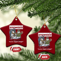 Snowasis Some Might Sleigh Ceramic Ornament Funny Xmas Snowmen Rock Band - Wonder Print Shop
