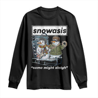 Snowasis Some Might Sleigh Long Sleeve Shirt Funny Christmas Snowmen Rock Band - Wonder Print Shop