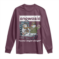 Snowasis Some Might Sleigh Long Sleeve Shirt Funny Christmas Snowmen Rock Band - Wonder Print Shop