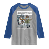 Snowasis Some Might Sleigh Raglan Shirt Funny Christmas Snowmen Rock Band - Wonder Print Shop