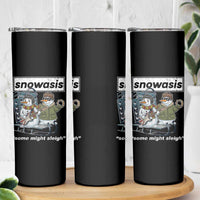 Snowasis Some Might Sleigh Skinny Tumbler Funny Christmas Snowmen Rock Band - Wonder Print Shop