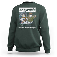 Snowasis Some Might Sleigh Sweatshirt Funny Christmas Snowmen Rock Band - Wonder Print Shop