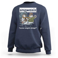 Snowasis Some Might Sleigh Sweatshirt Funny Christmas Snowmen Rock Band - Wonder Print Shop