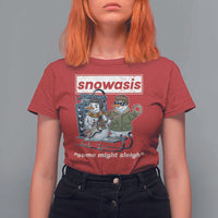 Snowasis Some Might Sleigh T Shirt For Women Funny Christmas Snowmen Rock Band - Wonder Print Shop