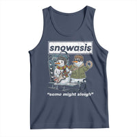 Snowasis Some Might Sleigh Tank Top Funny Christmas Snowmen Rock Band - Wonder Print Shop