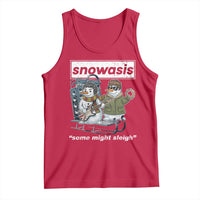 Snowasis Some Might Sleigh Tank Top Funny Christmas Snowmen Rock Band - Wonder Print Shop