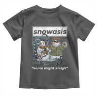 Snowasis Some Might Sleigh Toddler T Shirt Funny Christmas Snowmen Rock Band - Wonder Print Shop