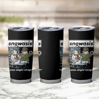 Snowasis Some Might Sleigh Tumbler Cup Funny Christmas Snowmen Rock Band - Wonder Print Shop