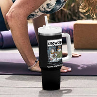 Snowasis Some Might Sleigh Tumbler With Handle Funny Christmas Snowmen Rock Band - Wonder Print Shop