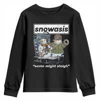 Snowasis Some Might Sleigh Youth Sweatshirt Funny Christmas Snowmen Rock Band - Wonder Print Shop