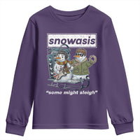 Snowasis Some Might Sleigh Youth Sweatshirt Funny Christmas Snowmen Rock Band - Wonder Print Shop