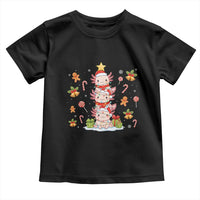 Funny Christmas Kawaii Axolotl Xmas Tree Toddler T Shirt - Wonder Print Shop