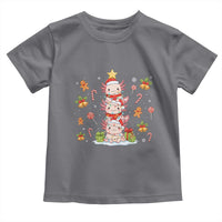 Funny Christmas Kawaii Axolotl Xmas Tree Toddler T Shirt - Wonder Print Shop