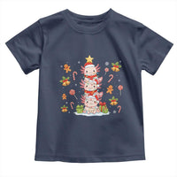 Funny Christmas Kawaii Axolotl Xmas Tree Toddler T Shirt - Wonder Print Shop