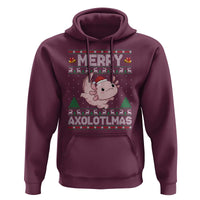 Funny Christmas Axolotl Hoodie Merry Axolotlmas Xmas Salamander - Wonder Print Shop