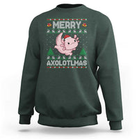 Funny Christmas Axolotl Sweatshirt Merry Axolotlmas Xmas Salamander - Wonder Print Shop