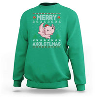Funny Christmas Axolotl Sweatshirt Merry Axolotlmas Xmas Salamander - Wonder Print Shop