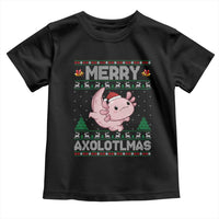 Funny Christmas Axolotl Toddler T Shirt Merry Axolotlmas Xmas Salamander - Wonder Print Shop