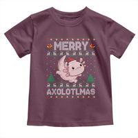 Funny Christmas Axolotl Toddler T Shirt Merry Axolotlmas Xmas Salamander - Wonder Print Shop