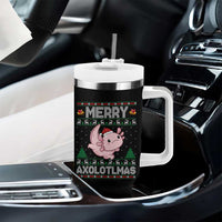 Funny Christmas Axolotl Tumbler With Handle Merry Axolotlmas Xmas Salamander - Wonder Print Shop