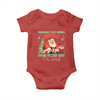 Probably Just Gonna Jingle Some Of The Way I'm Tired Baby Onesie Funny Christmas Santa - Wonder Print Shop