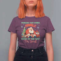 Probably Just Gonna Jingle Some Of The Way I'm Tired T Shirt For Women Funny Christmas Santa - Wonder Print Shop