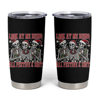 Look At Me Being All Festive And Shit Christmas Tumbler Cup Funny Holiday Xmas Skeleton - Wonder Print Shop