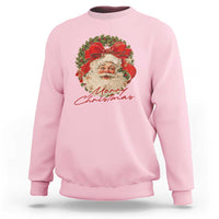 Merry Christmas Vintage Retro Santa Claus Coquette Sweatshirt - Wonder Print Shop