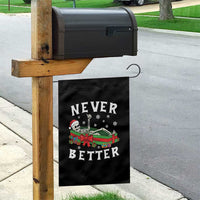 Funny Halloween Christmas Never Better Garden Flag Xmas Skeleton Coffin - Wonder Print Shop