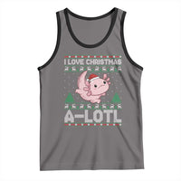 Funny Christmas Axolotl Tank Top I Love Christmas A Lotl Xmas Salamander - Wonder Print Shop